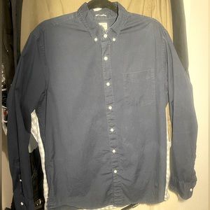 J.Crew Mens Blue Long Sleeve Button-Up Large